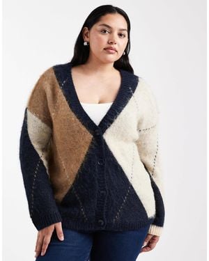 ONLY Oversized Fluffy Cardigan - Blue