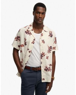Superdry Cabana Poolside Short Sleeve Shirt - Natural