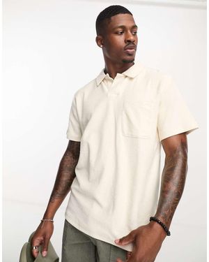 Rhythm Terry Polo Top - Natural