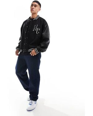 HERA Varsity Bomber Jacket - Black