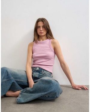 TOPSHOP Rib Racer Vest - Purple