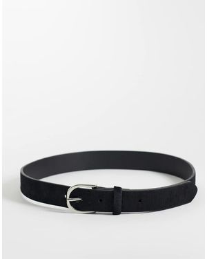 Mango Teen Riem Van Ponyhaar - Zwart