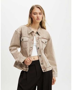 Cotton On Alva Cinched Denim Jacket - Natural
