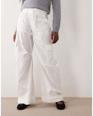 ASOS Casual Cargobroek Met Omslag Aan De Pijpen - Naturel