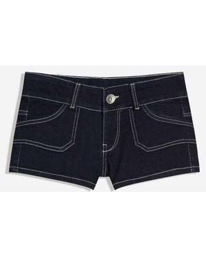 Bershka Denim Shorts - Blue
