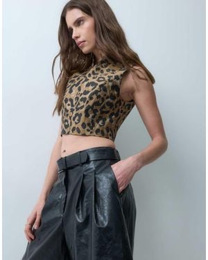 ASOS Tailored Crop Top - Brown