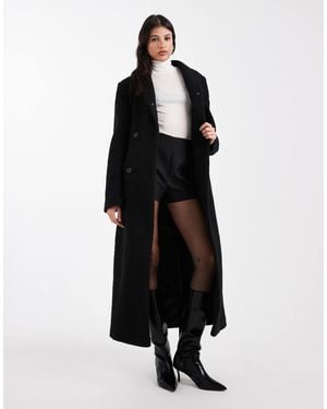 ASOS Asos Design Tall Sculpted Bouclé High Neck Formal Coat - Black