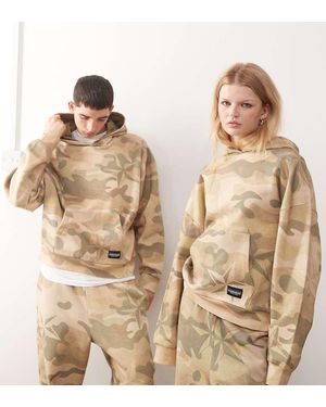 Collusion Camo Print Boxy Hoodie - Metallic