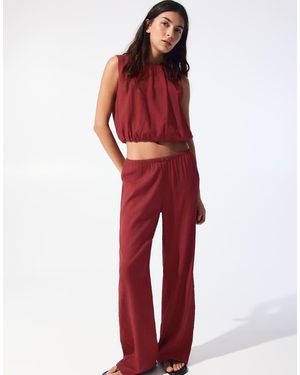 Pull&Bear Rustic Balloon Top - Red