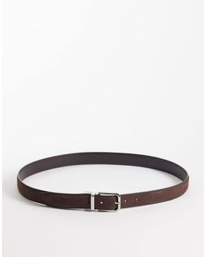 Mango Vintage Look 100% Leather Belt - Brown