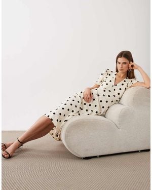 Jdy V-neck Midi Dress - Natural