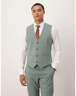 ASOS Skinny Suit Waistcoat - Green