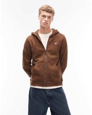 Dickies Sudadera Marrón Con Capucha Y Cremallera Oakport De - Azul