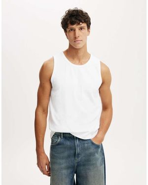 Cotton On Rib Tank - White