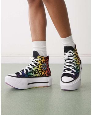 Converse Chuck Taylor Pride Lift Double Stack Trainers - Metallic