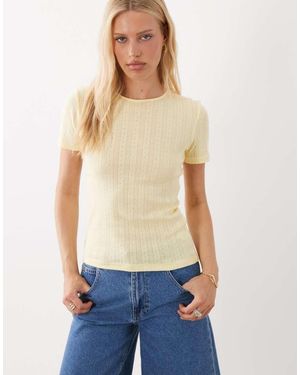 Jdy Pointelle T-shirt - Blue