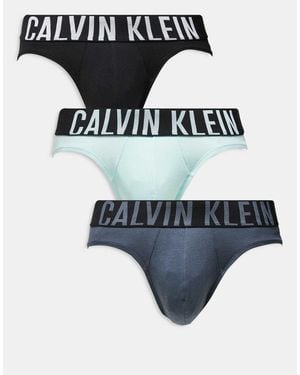 Calvin Klein – intense power – 3er-pack hüftslips aus baumwolle - Schwarz