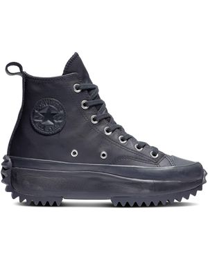Converse Run Star Hike High Leather Trainers - Black