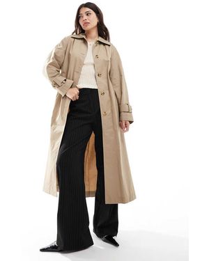 Mango Ruimvallende Oversized Trenchcoat - Wit