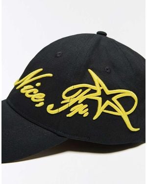 Bershka Embroidered Cap - Black