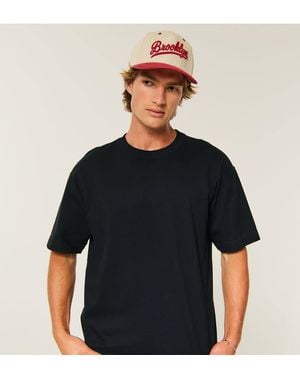 Hollister Tall Boxy Heavyweight Crew T-Shirt - Black