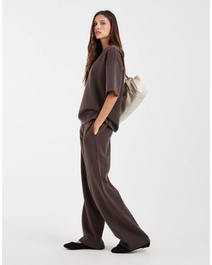 Vero Moda Tie Waist Wide Leg Trackies - White
