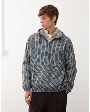 Umbro Checked Cagoule Windbreaker Jacket - Grey
