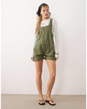 Free People Jude Chuck On Playsuit - Green