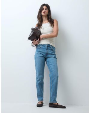ASOS Slim Fit Mom Jeans - Blue