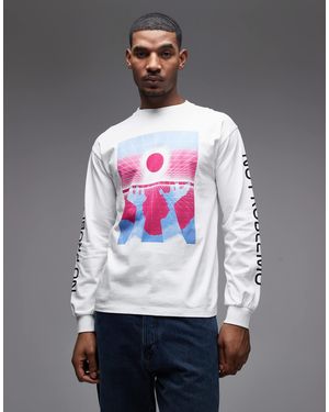 No Problemo T-shirt en coton avec imprimé graphique sur le devant - Gris