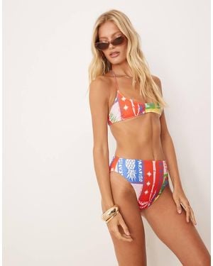 ASOS Trinny High Leg High Waist Bikini Bottom - White