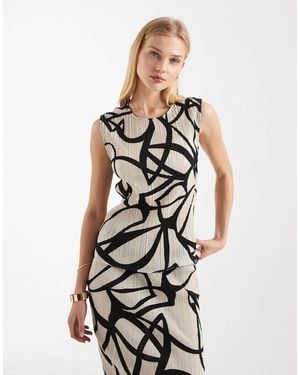 Vero Moda Plisse Sleeveless Top Co-ord - White