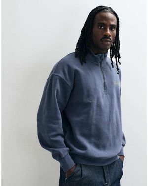 Wrangler Sudadera Con Cremallera De 1/4 En Azul
