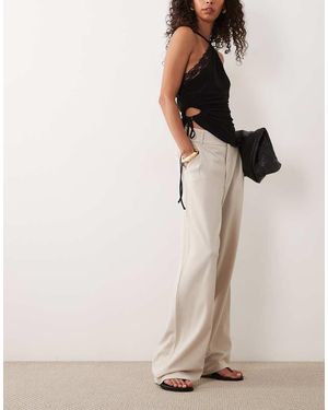 Jdy Wide Leg Tailored Trousers - Natural