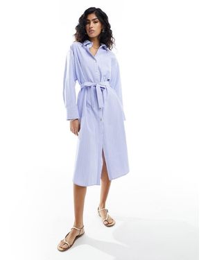 Stradivarius Vestito Camicia - Blu