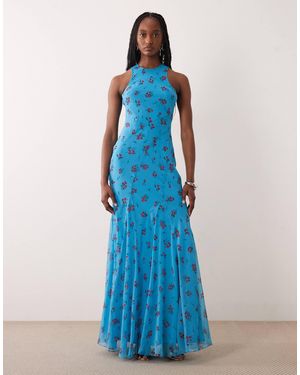 ASOS Asos Design Tall Twist Front Bias Satin Maxi Dress With Hardware in  Purple | Lyst