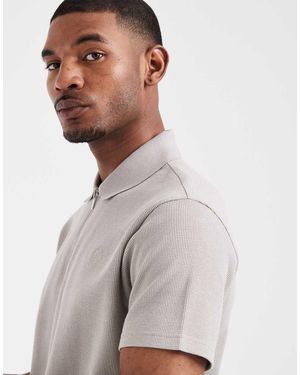ASOS Heavyweight Regular Fit Polo Co-ord - Natural
