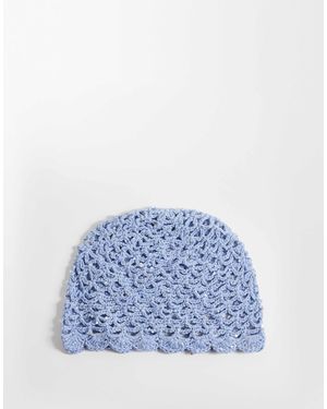 SUI AVA Crochet Sequin Hat - Blue