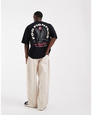 ASOS Oversized T-shirt With Foo Fighters Print - Black
