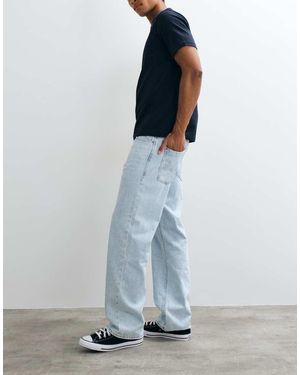 Blend Jeans Dritti Ampi Lavaggio Chiaro - Blu