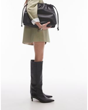 TOPSHOP – gabi – geraffte oversize-clutch - Weiß