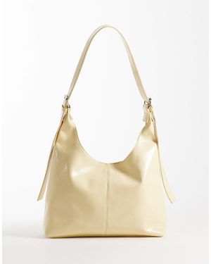 JJXX Square Patent Shoulder Bag - Natural