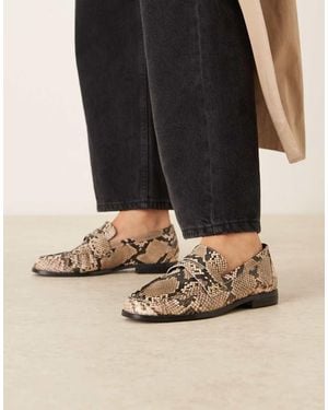 ASOS Minnie Ruched Detail Loafers - Black