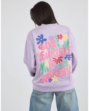 Custard Give Yourself A Break Sweatshirt - Purple