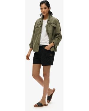 Superdry – knappe cargo-shorts - Natur