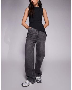 River Island Relaxed Straight Leg Jeans - Multicolour