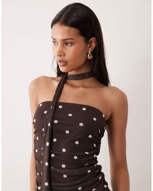Jdy Bandeau Top With Scarf Detail - Black
