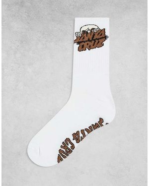 Santa Cruz Calzini Bianchi Con Grafica Di Alieno - Bianco