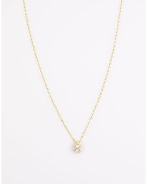 Lovisa Collar De Plata De Ley Chapado En Oro Con Diseño Tipo Halo De Circonitas De - Blanco