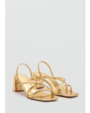Mango Teen Strappy Heeled Sandal - Natural